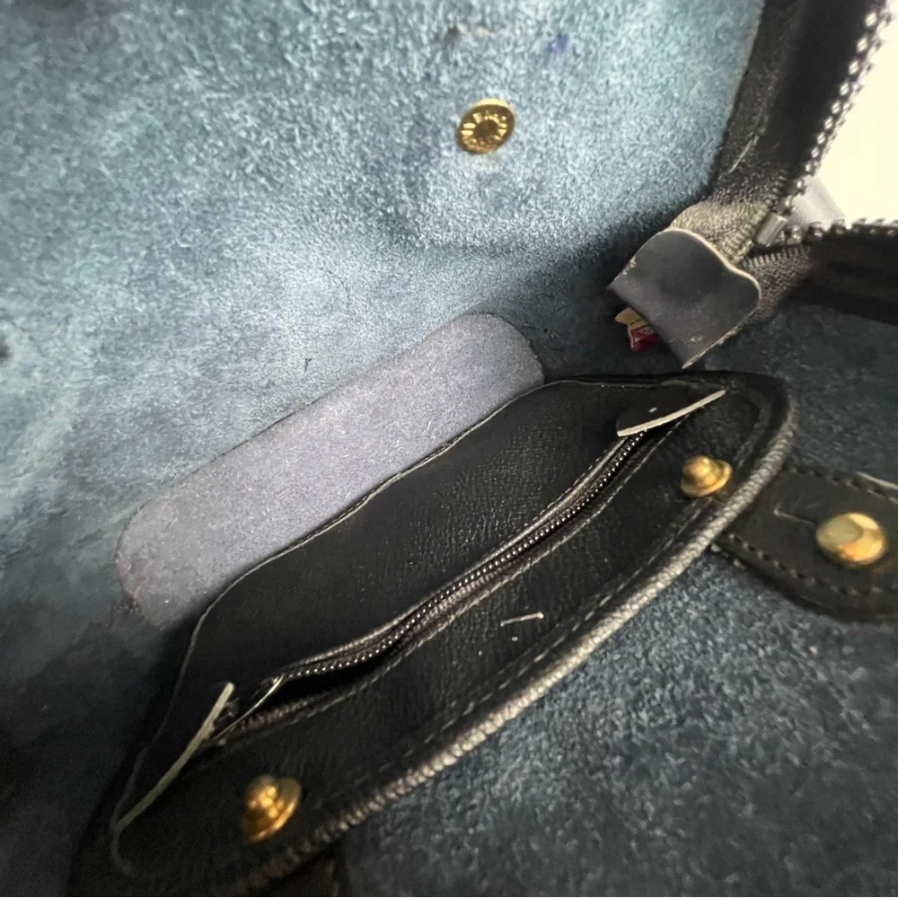Dooney and Bourke Navy Blue Leather Mini Norfolk Bag crossbody bag - Picture 15 of 16